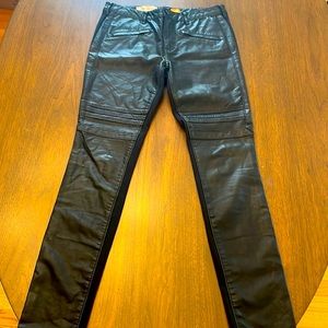 Pilcro and the Letterpress Faux Leather Skinny Pants Size 28